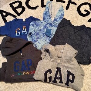 GAP Kids Hoodie Set - Blue, Gray, and Tie-Dye